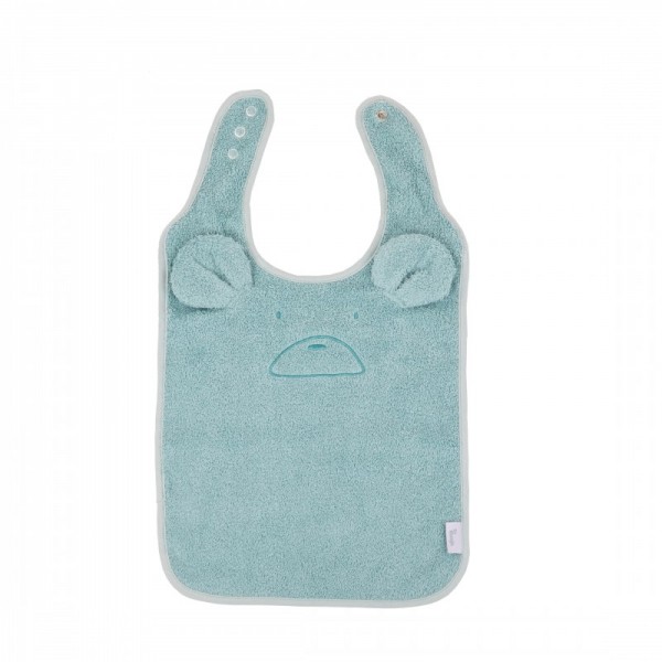 Bavetica Bo Jungle Bleu Urs | Bumbac Organic - imagine 2
