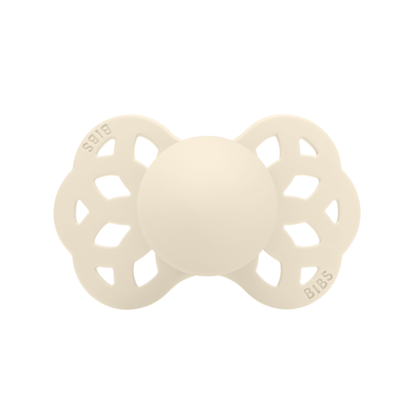 Suzeta Anatomică BIBS Infinity Ivory 0+, Silicon - imagine 4
