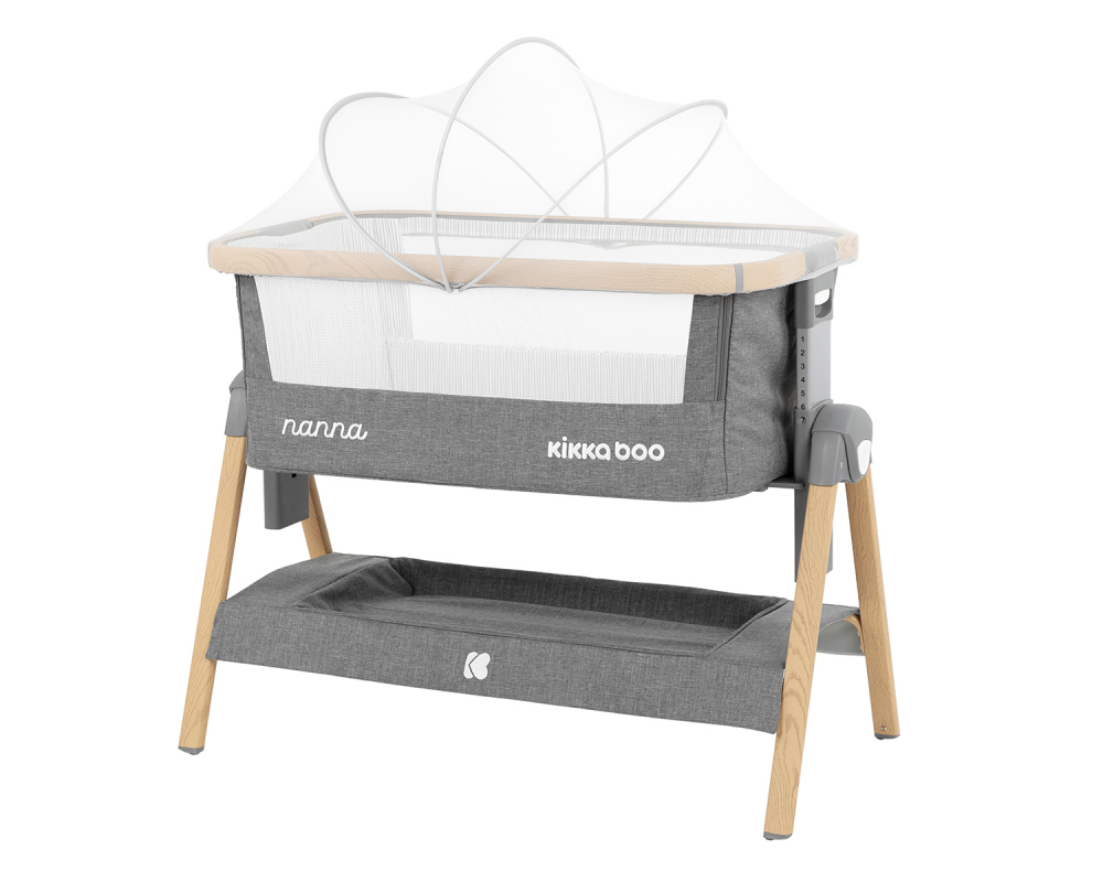 Patut Co-Sleeper KikkaBoo Nanna Dark Grey - imagine 11