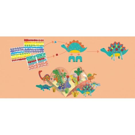 Stick N Play Dinozauri Avenir - Joc 3D Creativ - imagine 3
