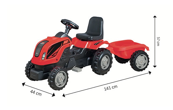 Tractor cu Pedale Micromax MMX Green pentru Copii - imagine 3