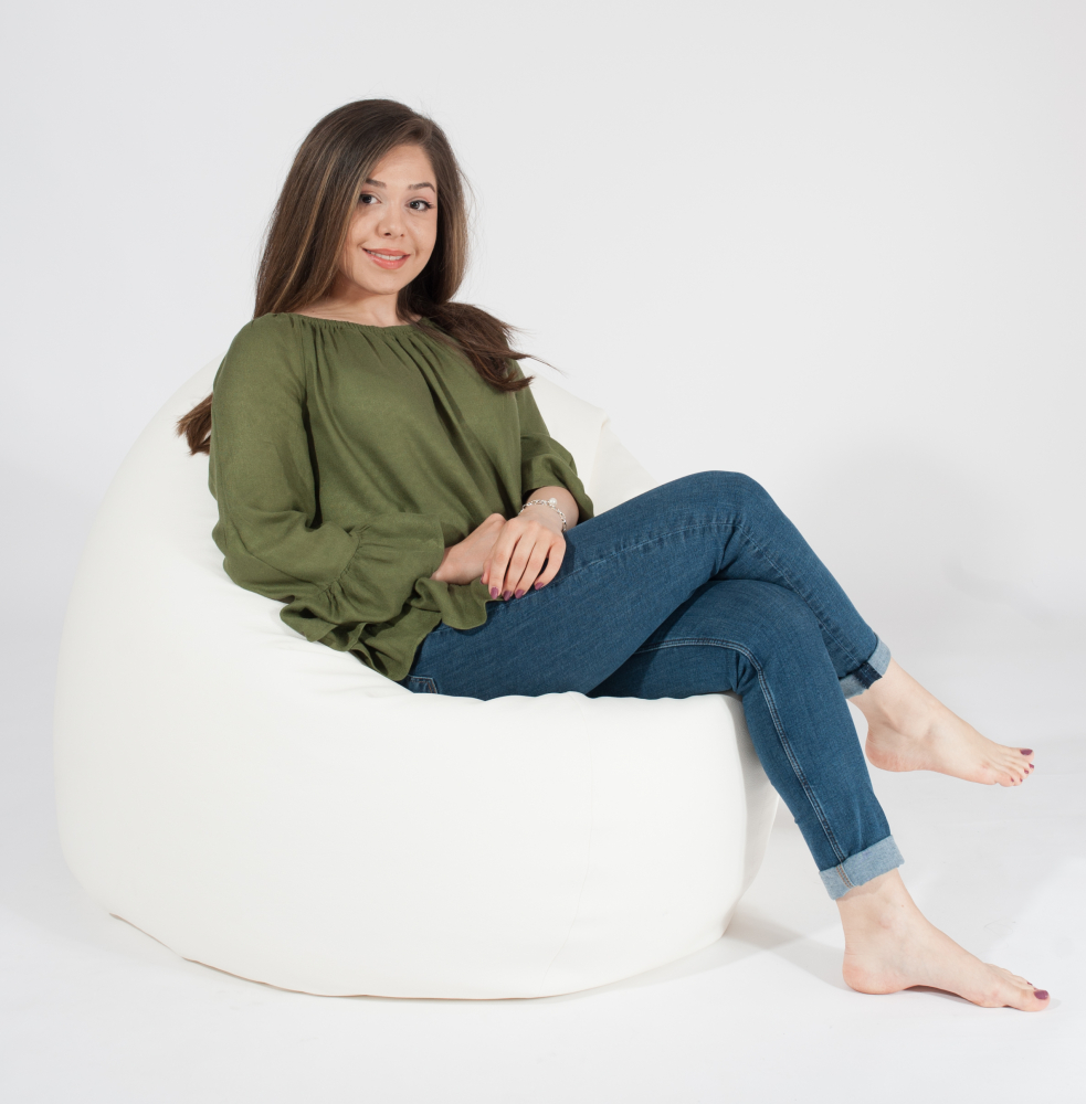 Fotoliu Relaxo XL White | Pufrelax Confort - imagine 3