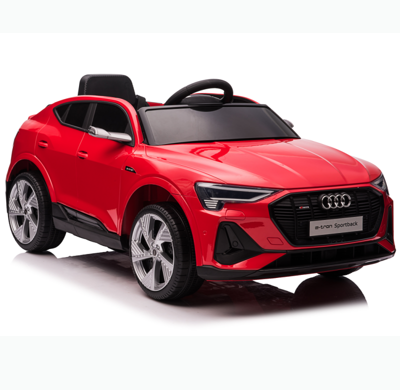 Masinuta Audi E-Tron Electrica 12V, Roti EVA, Scaun Piele - imagine 2