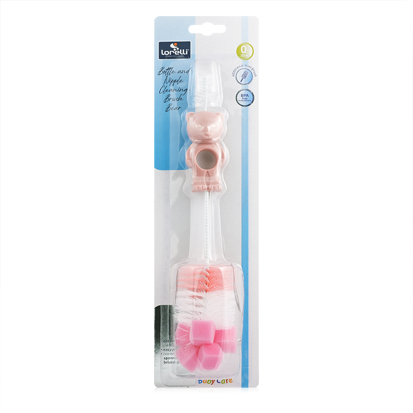 Perie Curățare Biberoane Lorelli Bear Blush