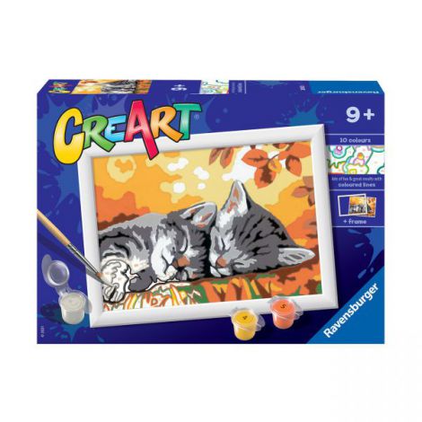 Pictură pe Numere Pisicute Somnoroase Ravensburger