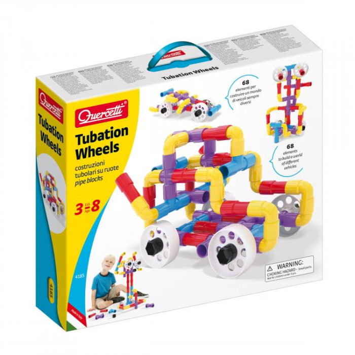 Quercetti Tubation Wheels | Joc Construcție cu Roți