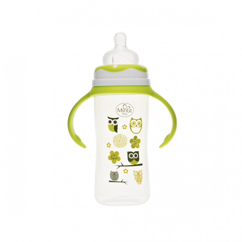 Biberon Minut Baby 270ml, 3+ luni, Verde