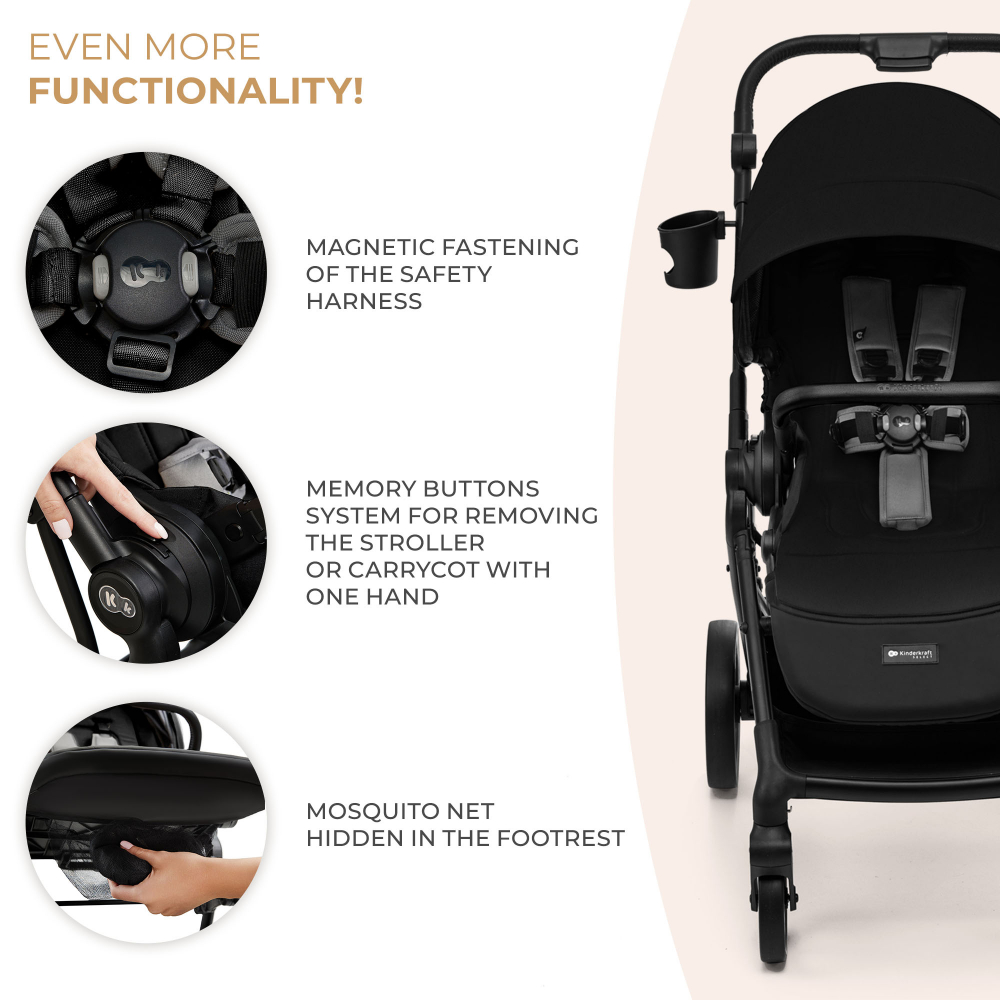 Kinderkraft Yoxi 3in1 Carucior Aluminiu 0-22kg - imagine 12