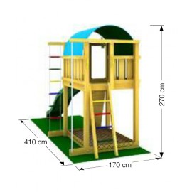 Spațiu de Joacă Villa Junglegym din Lemn - imagine 3