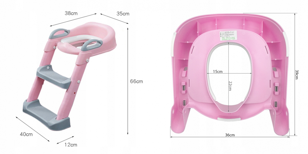 Reductor Toaleta Little Mom Pliabil Pink - imagine 5