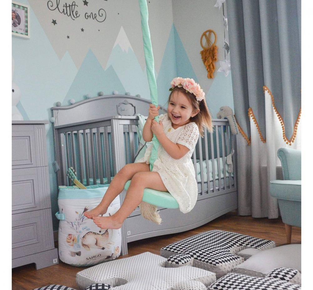 Leagan Ring Swing Velvet Mint BabySteps - imagine 4