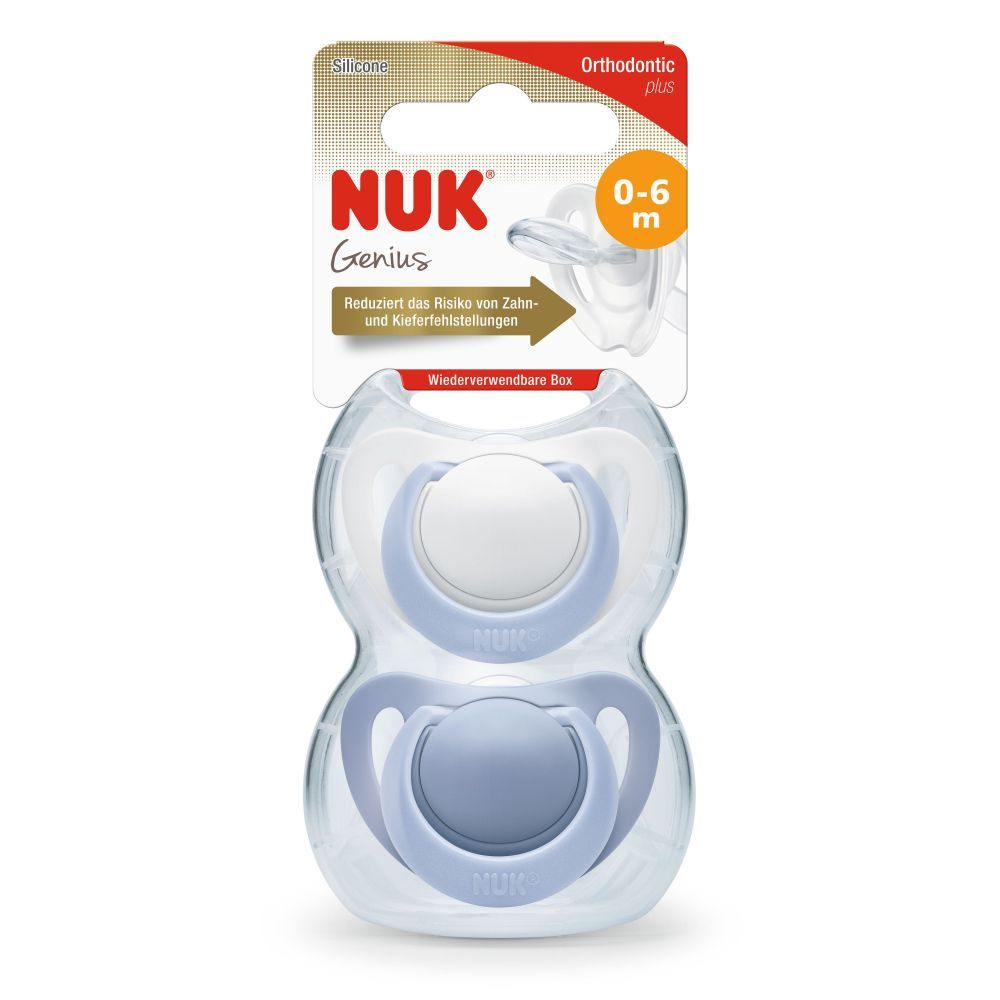 Set 2 Suzete NUK Genius Silicon M1, 0-6 luni