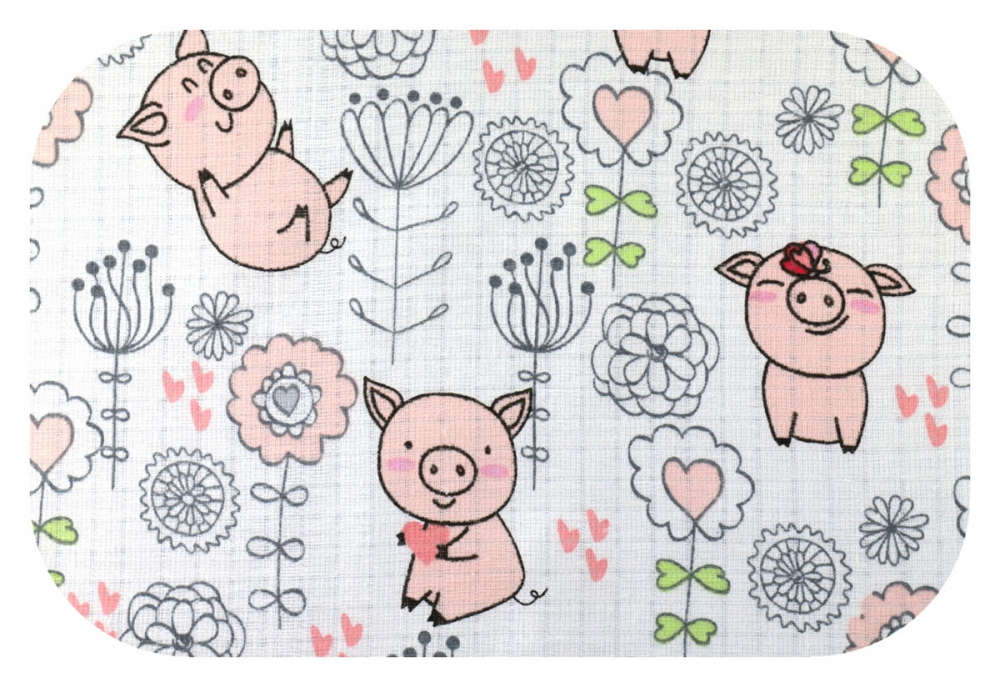 Egakids Scutec Muselina 70x80cm Piggy - imagine 2