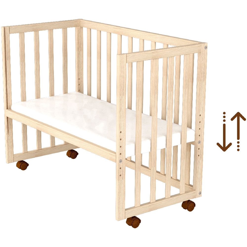 Patut Co-Sleeper Hubners Eva, Lemn, 94x46 cm - imagine 5