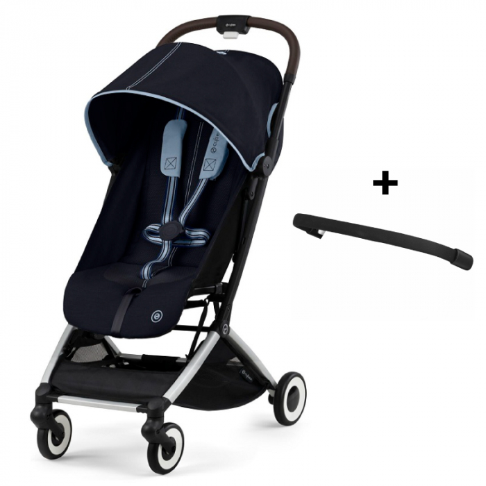Carucior Cybex Orfeo Silver Ocean Blue + Bara Protectie