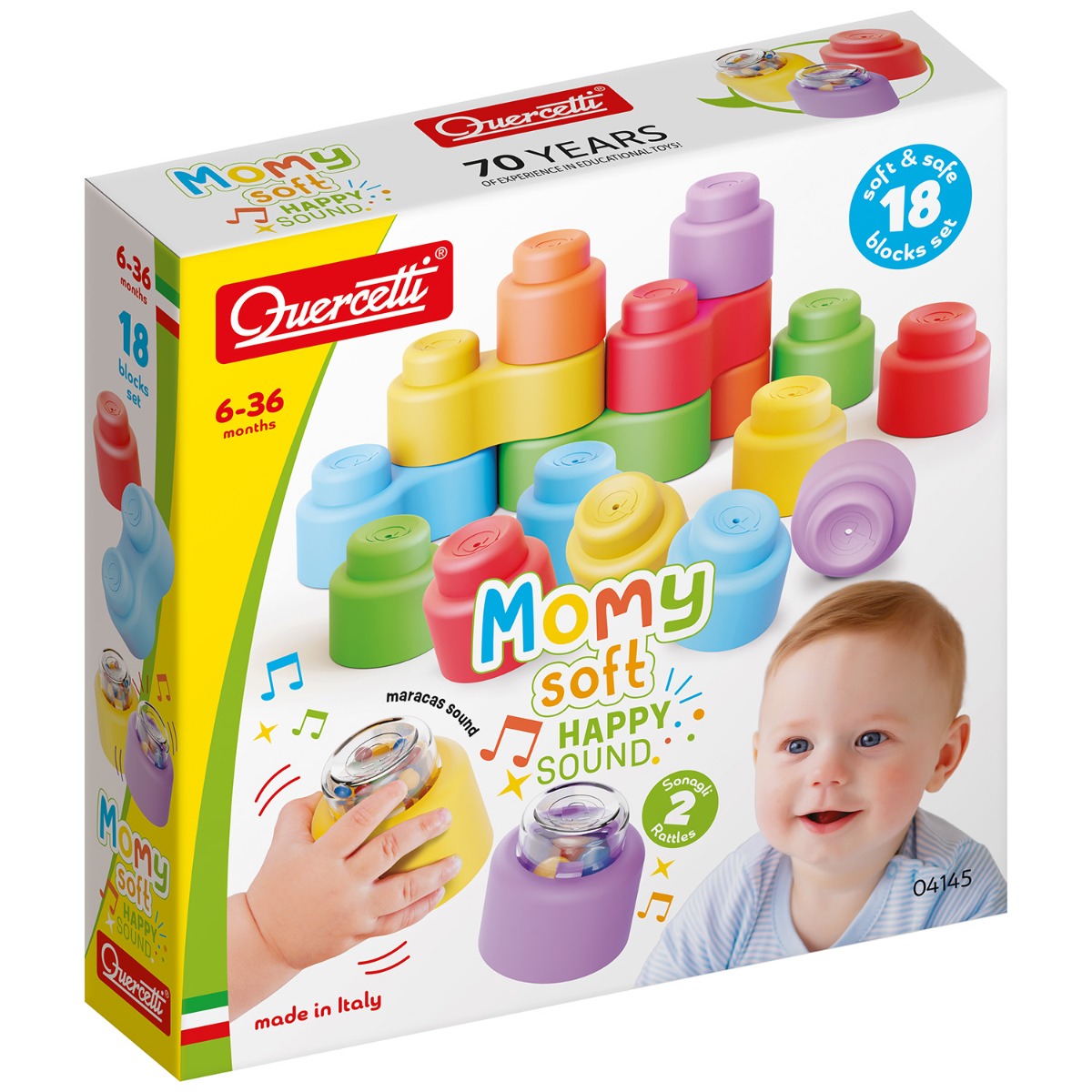 Set Constructie Quercetti Momy Soft, 18 Piese