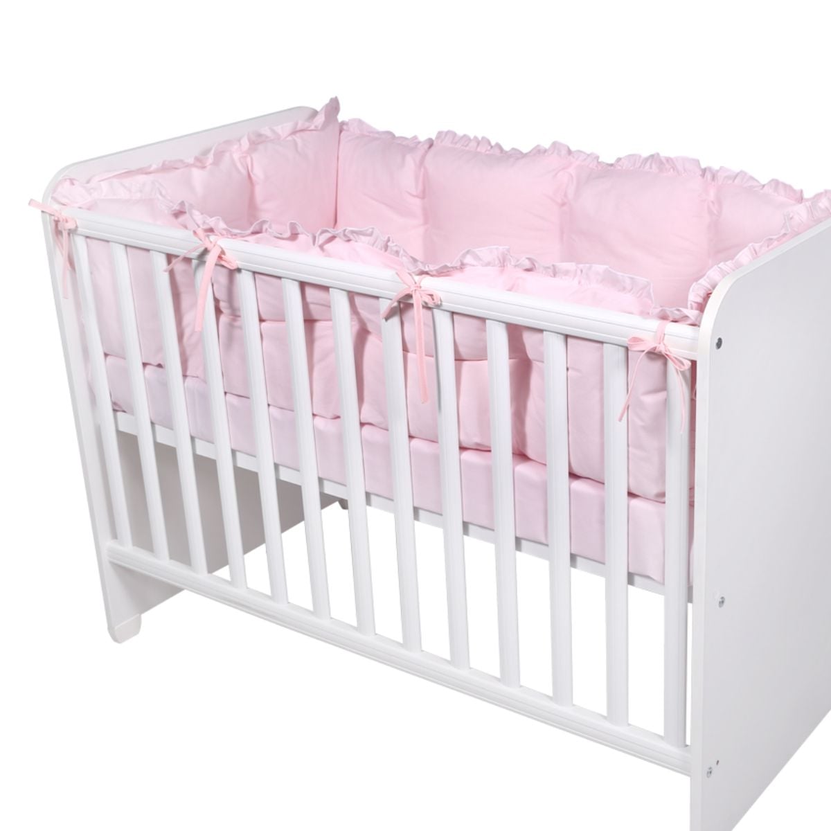 Set protectii pat Lorelli 4 piese, Pink, 60x120 cm