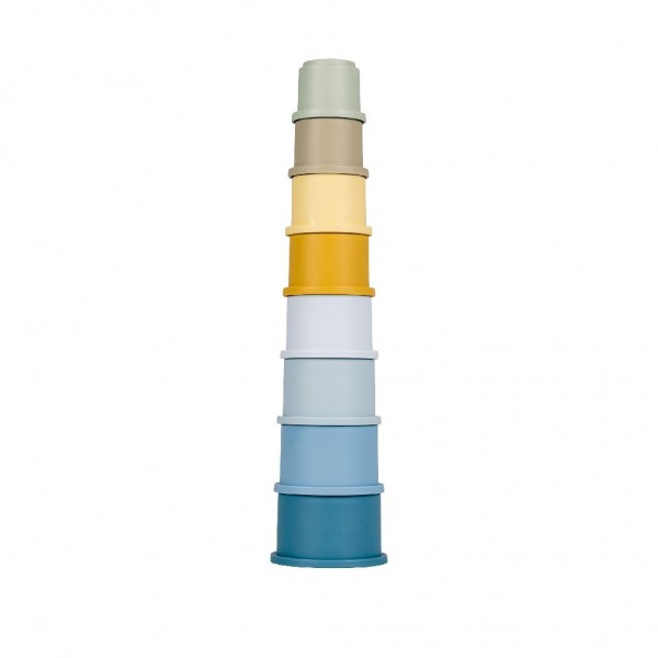 Set 8 Cupe Baie Little Dutch Albastre Stivuibile