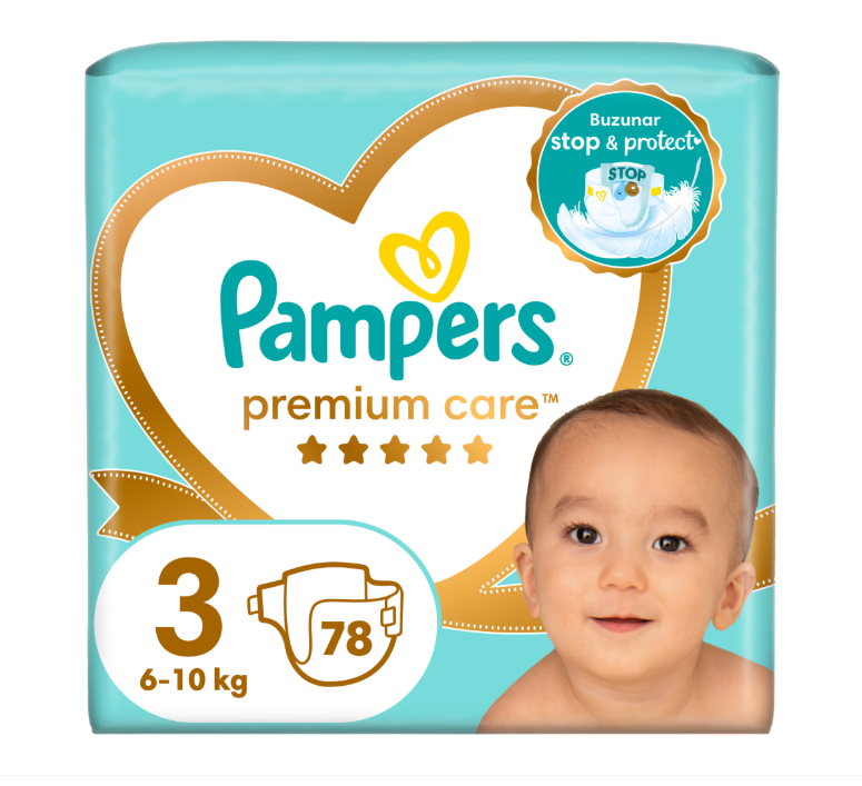 Scutece Pampers Premium Care Marime 3 (6-10kg), 78 buc - imagine 8