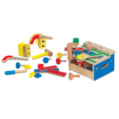 Banc de lucru legn Melissa & Doug, 32 piese, 3 ani+ - imagine 5