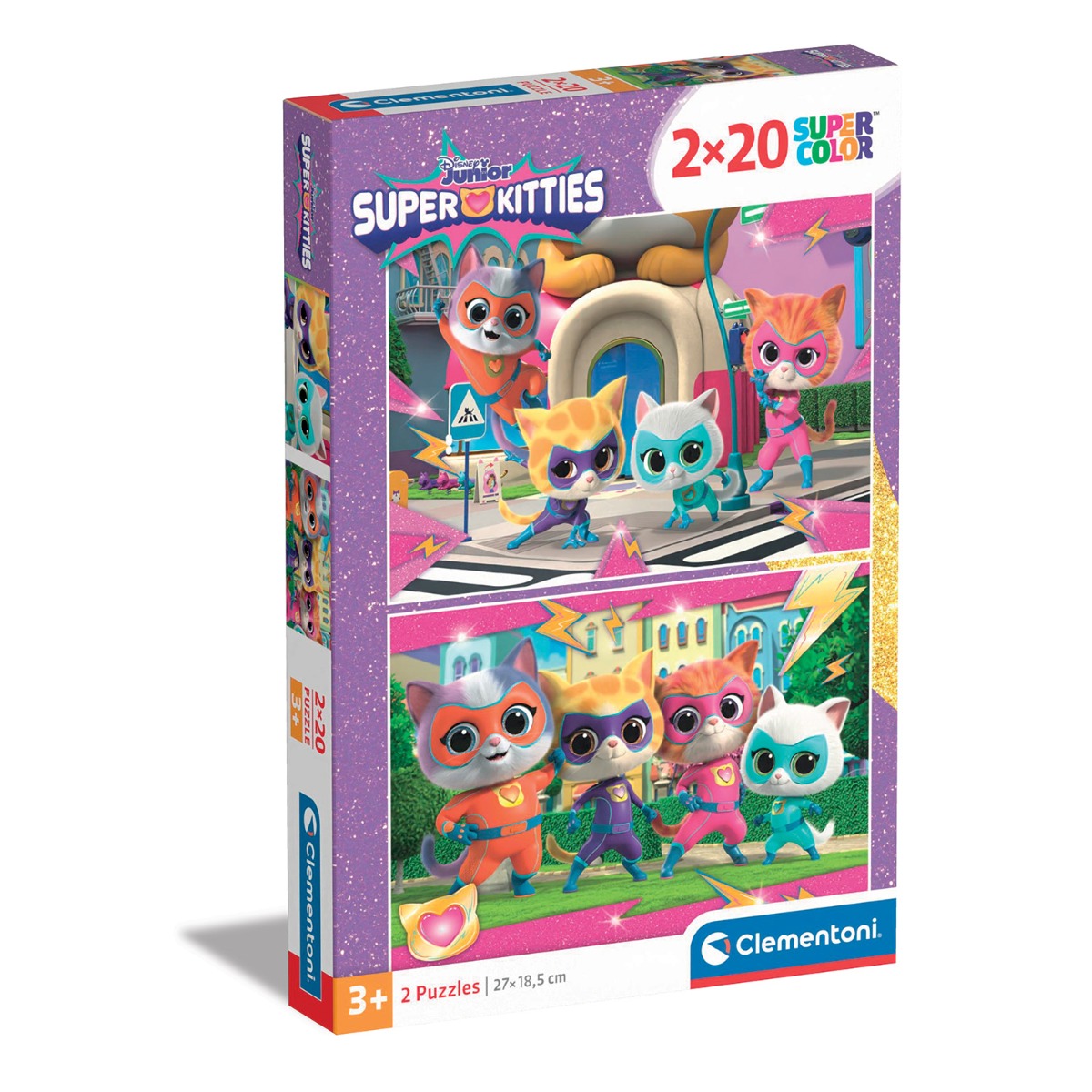 Puzzle Clementoni Super Kitties 2x20 Piese Educativ