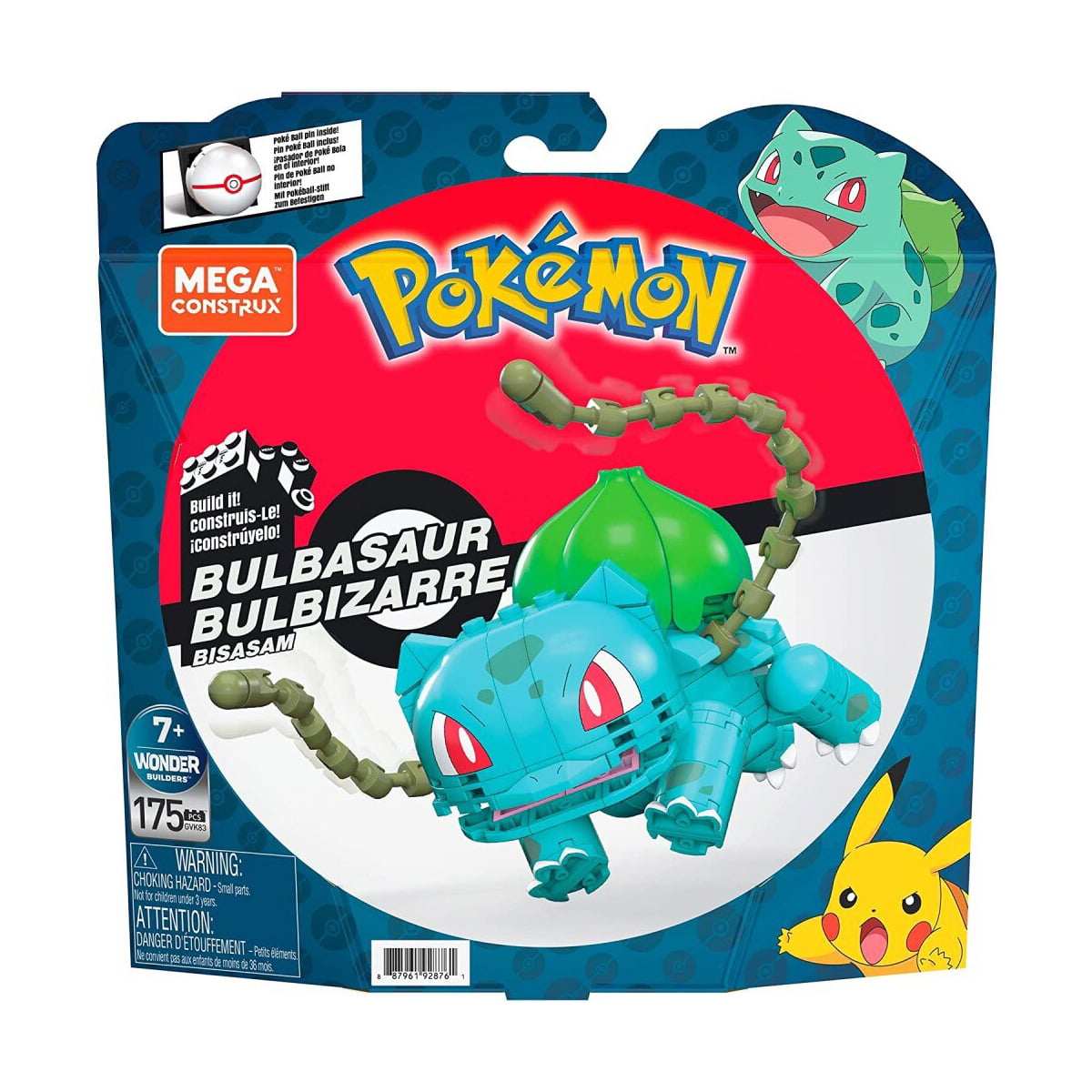 Mega Blocks Pokemon Bulbasaur, 175 piese