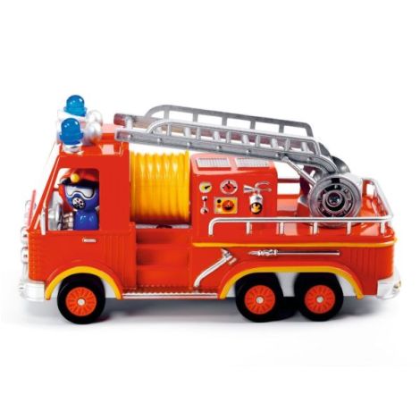Mașină Pompieri Djeco Crazy Motors - Jucărie Metalică - imagine 3