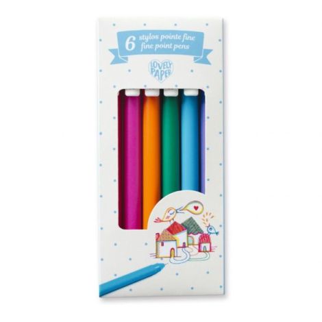 Set 6 Pixuri Gel 0.7mm Djeco pentru Desen