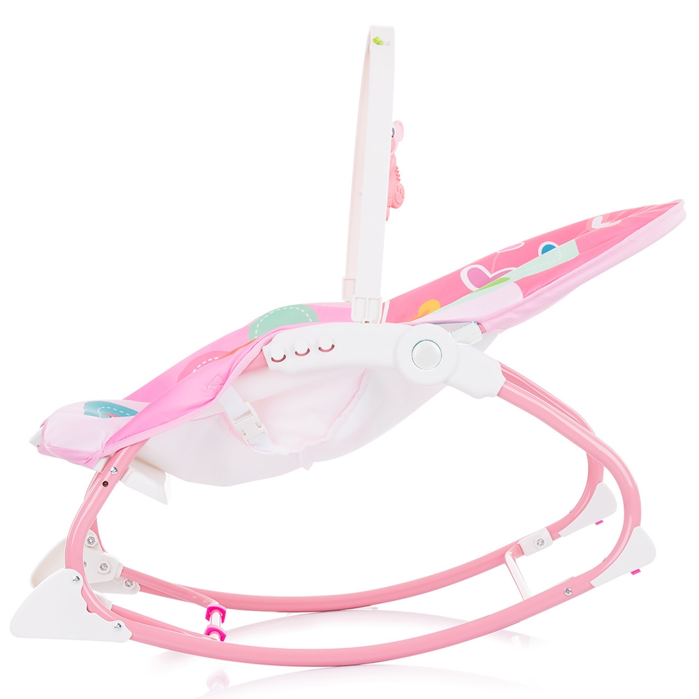 Scaunel balansoar Chipolino Enjoy Pink, pentru joacă și somn - imagine 4