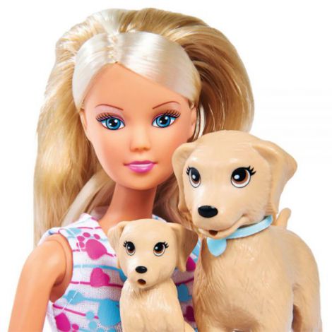 Papușă Simba Steffi Love Puppy Walk 29 cm - imagine 3