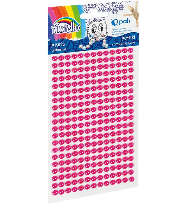 Perle Autoadezive Roz 6mm Fiorello | Set 260 Bucăți