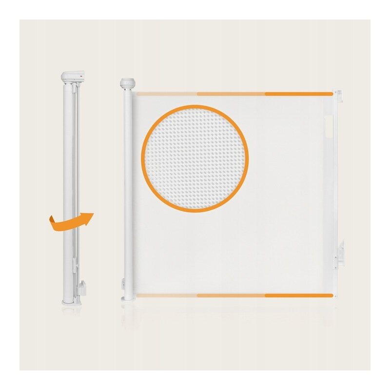 Poarta Siguranta Lionelo Thea 80x140 cm Alb - imagine 8