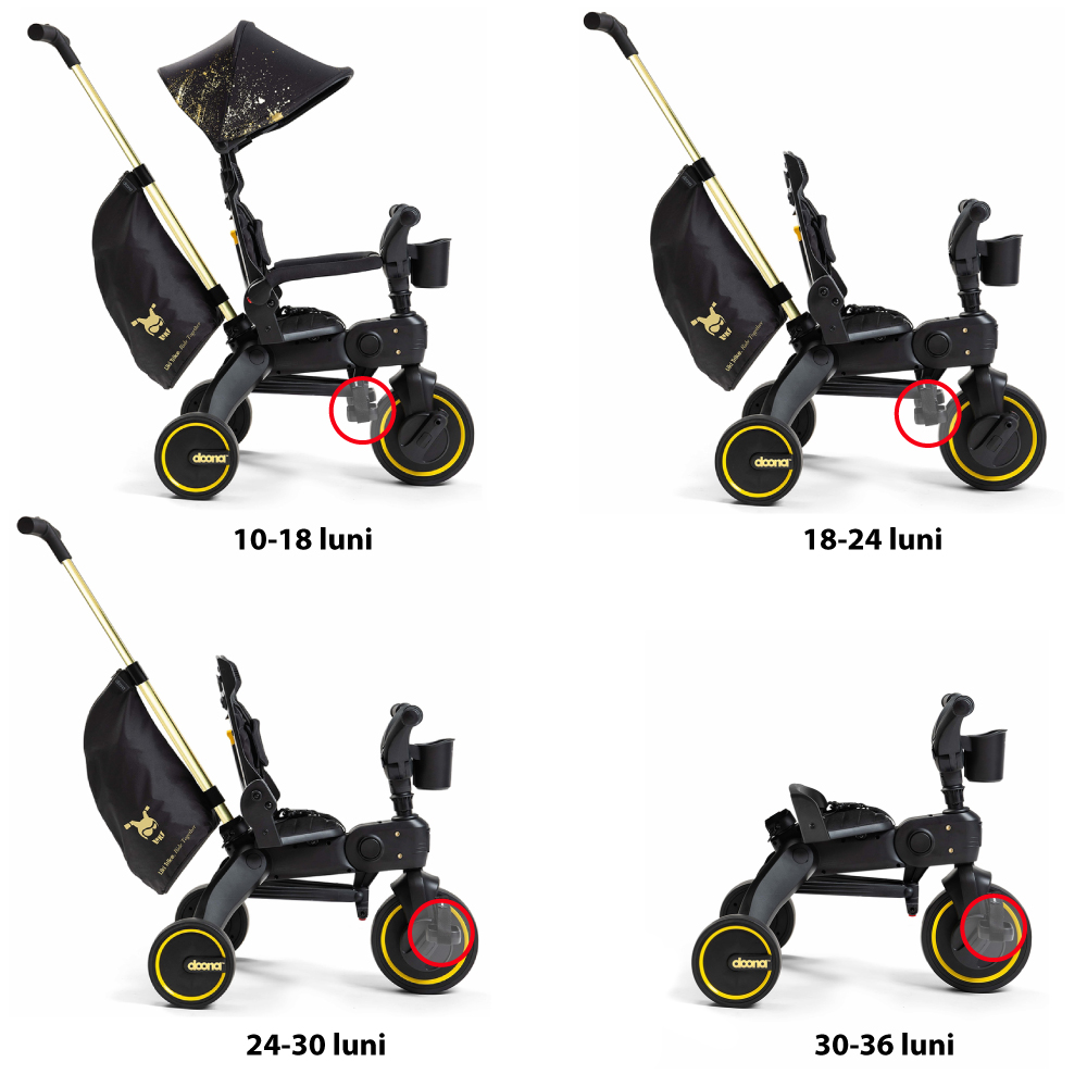 Doona Liki Trike Gold - Tricicleta Ultrapliabila - imagine 2
