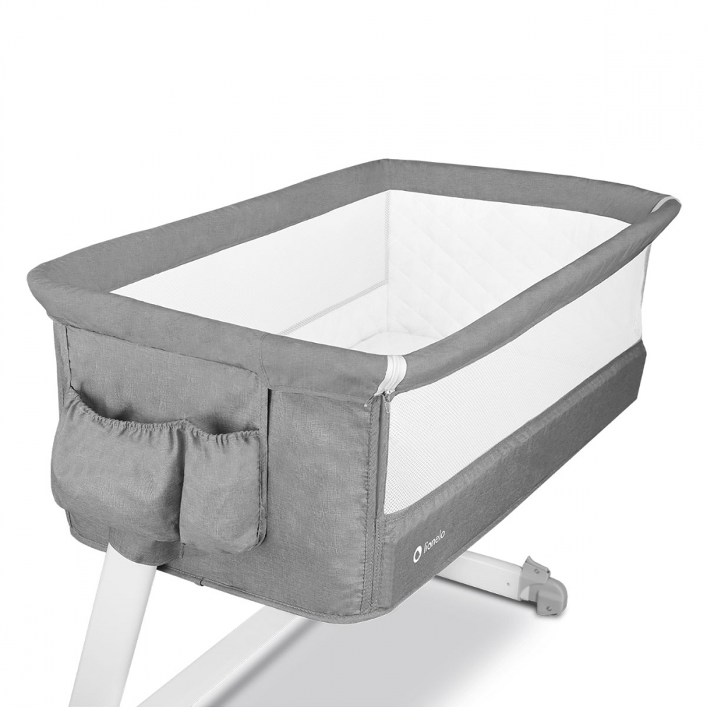 Patut co-sleeper Lionelo Theo 2 in 1 Gri - imagine 7