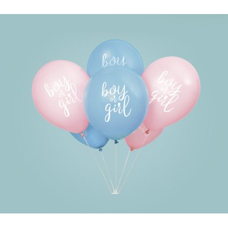 Baloane Gender Reveal Unique 8 buc Boy/Girl