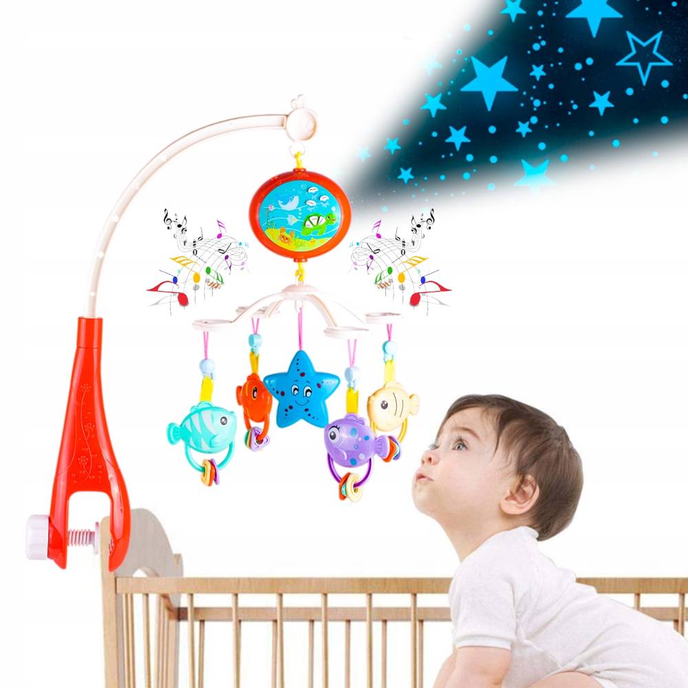 Carusel Muzical Patut cu Proiector Red, Malplay - imagine 2