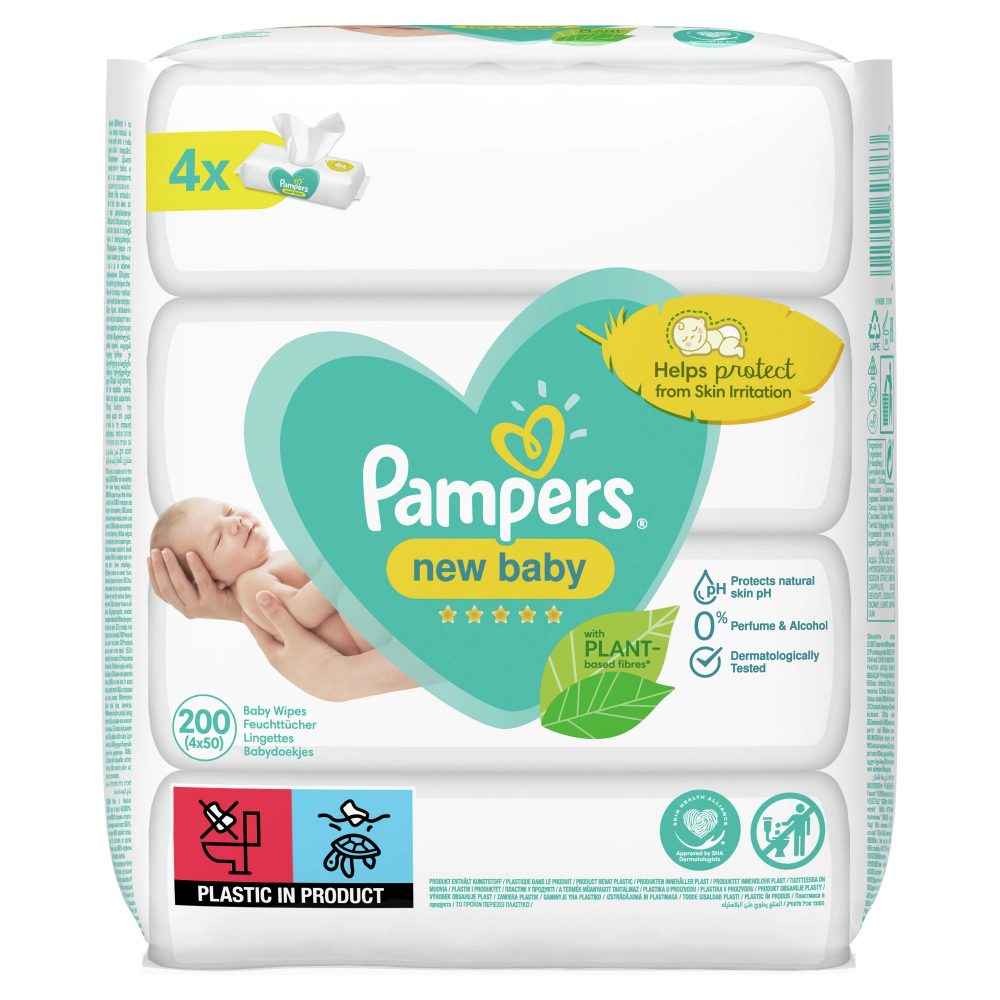 Servetele umede Pampers New Baby, 200 buc - imagine 6