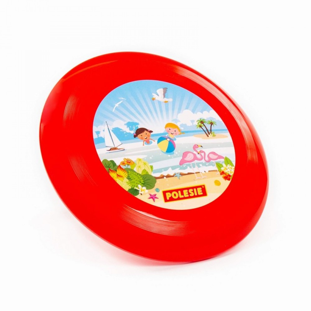Disc Frisbee Polesie Funny Rosu pentru Exterior