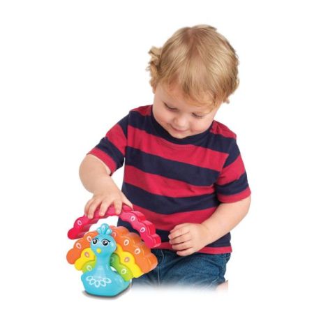 Jucărie de stivuit Little learner - Păun colorat - imagine 4