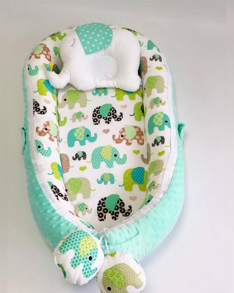 Babynest Plush MyKids Elephant Blue - imagine 2