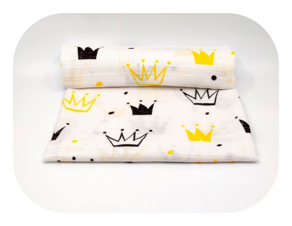 Scutec Muselina Egakids 70x80 cm Crown Black/Yellow