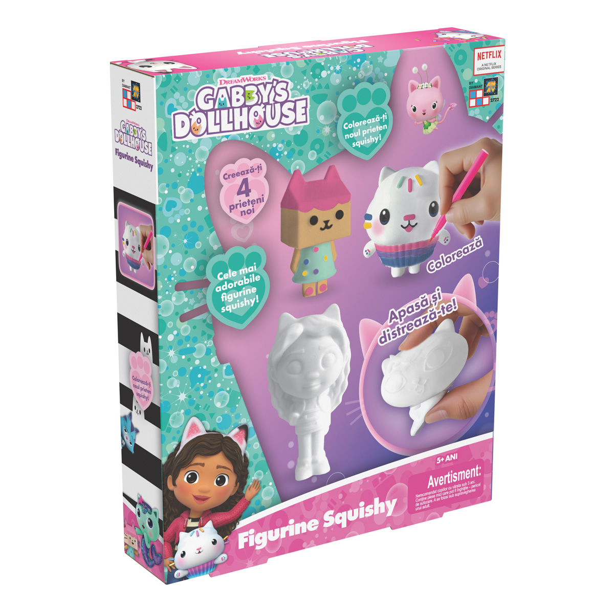 Set 4 Figurine Squishy Gabby's Dollhouse