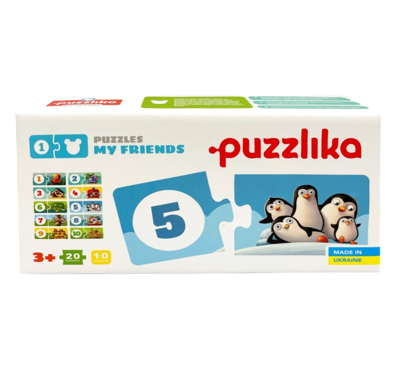 Puzzle Cubika Numără Animăluțe, 20 Piese, Educativ