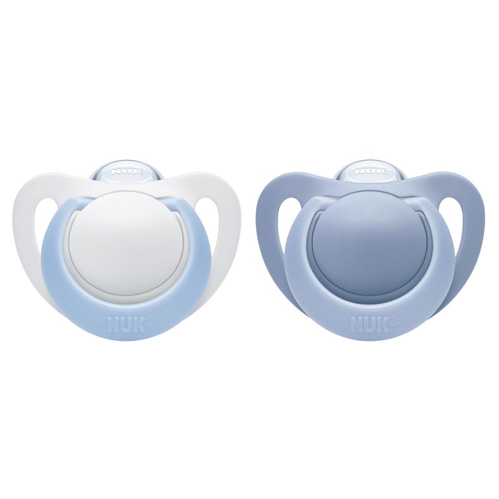 Set 2 Suzete NUK Genius Silicone, M2, 6-18 luni, Albastru