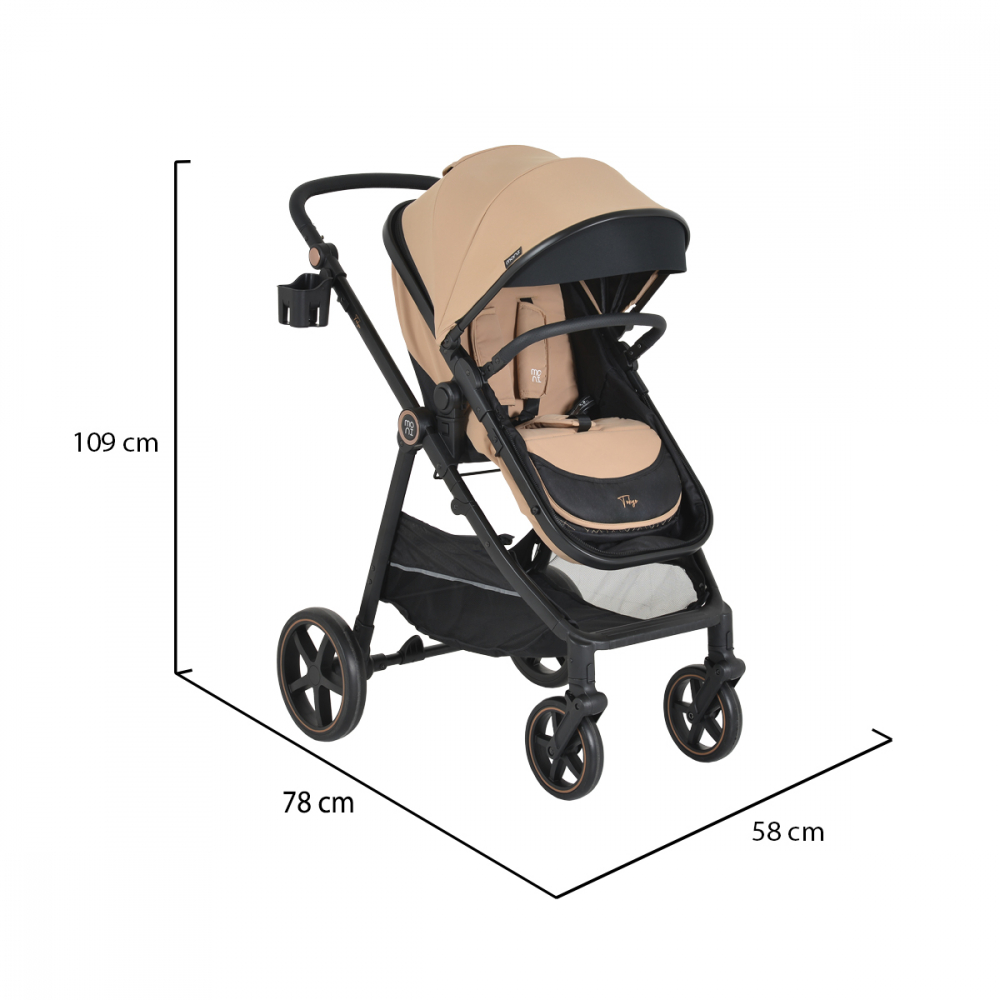 Carucior 2in1 Moni Tokyo, Beige, pana la 22kg - imagine 5