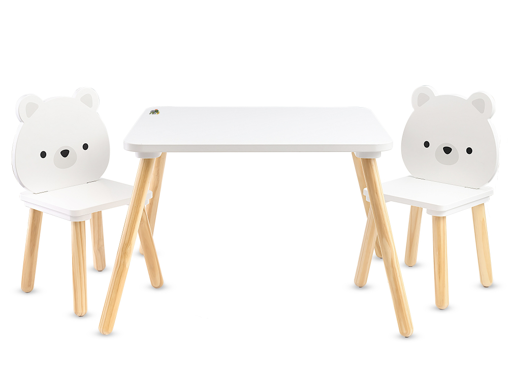 Set Masa Moni White Bears - Mobilier Copii Sigur - imagine 4