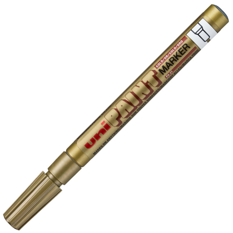 Marker Uni-ball cu vopsea ulei, auriu, 0.8-1.2mm