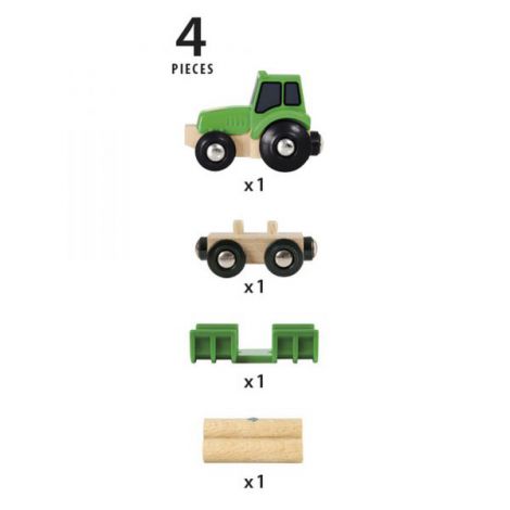 Tractor cu încărcător Brio pentru Trenulete Lemn - imagine 2