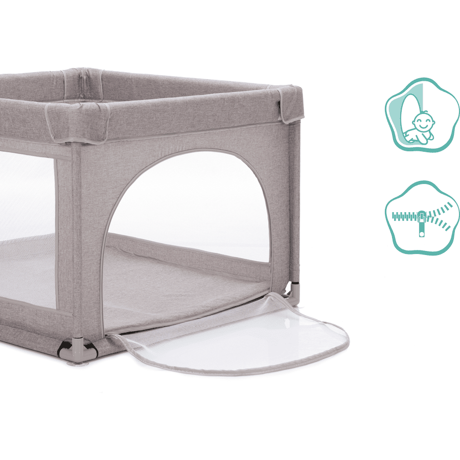 Tarc copii Fillikid Grey Melange, 95x95 cm - imagine 3