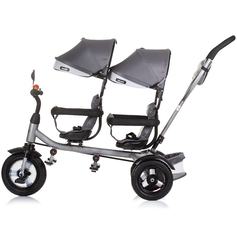 Tricicleta Chipolino 2Play Gemeni, Gri - imagine 2